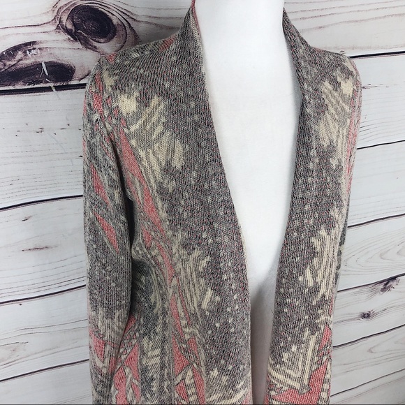 Blu Pepper Pink & Gray Western Open Cardigan Small - Picture 4 of 8